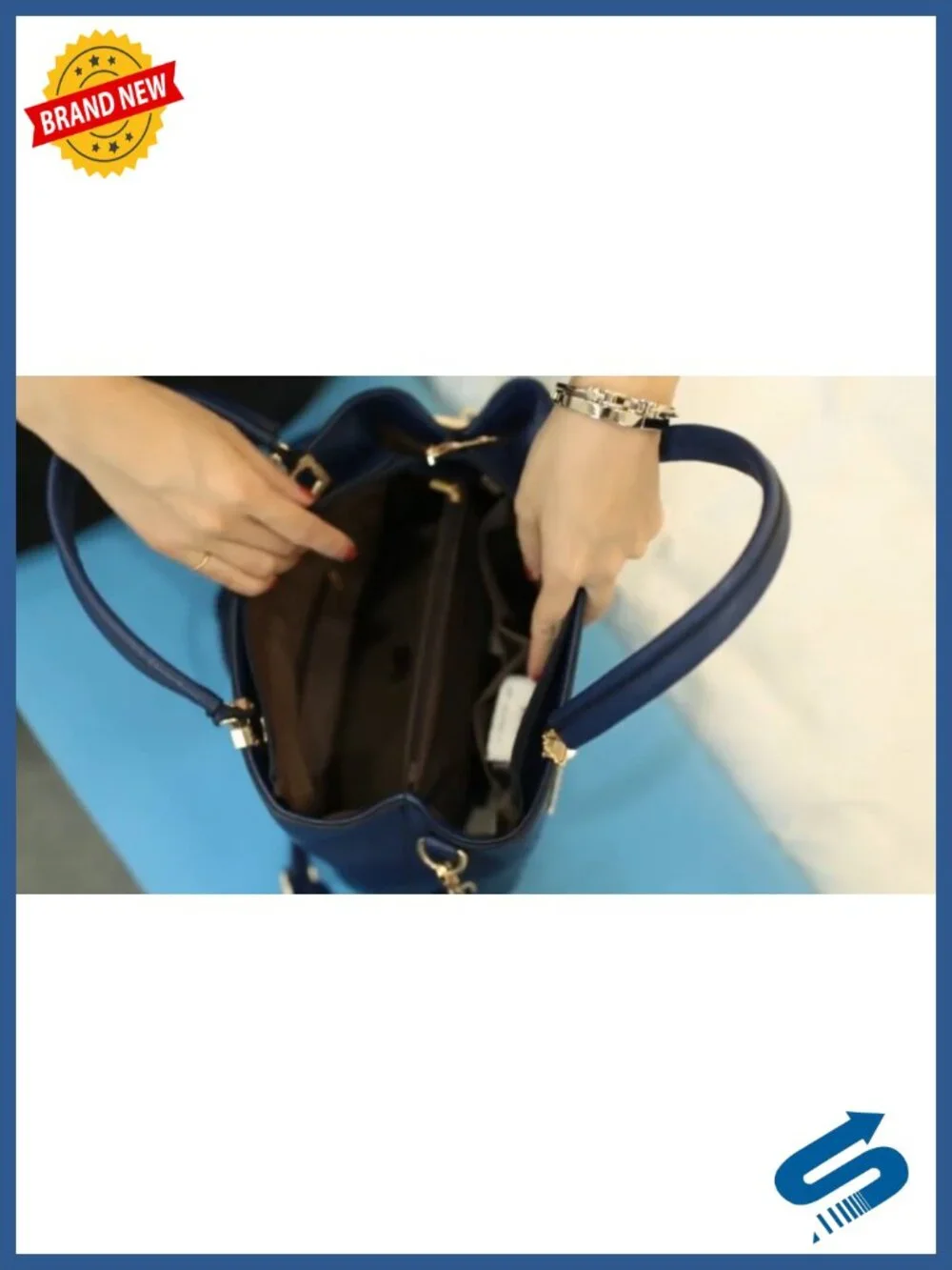 PU Leather Satchel Tote Bag with Removable Shoulder Strap